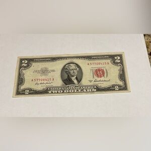 1953-A $2 Two Dollar Bill Red Seal United States